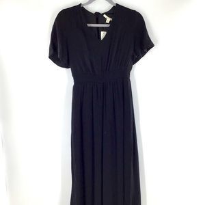 Miami Black Jumpsuit Embroidered Sleeve NWT Medium